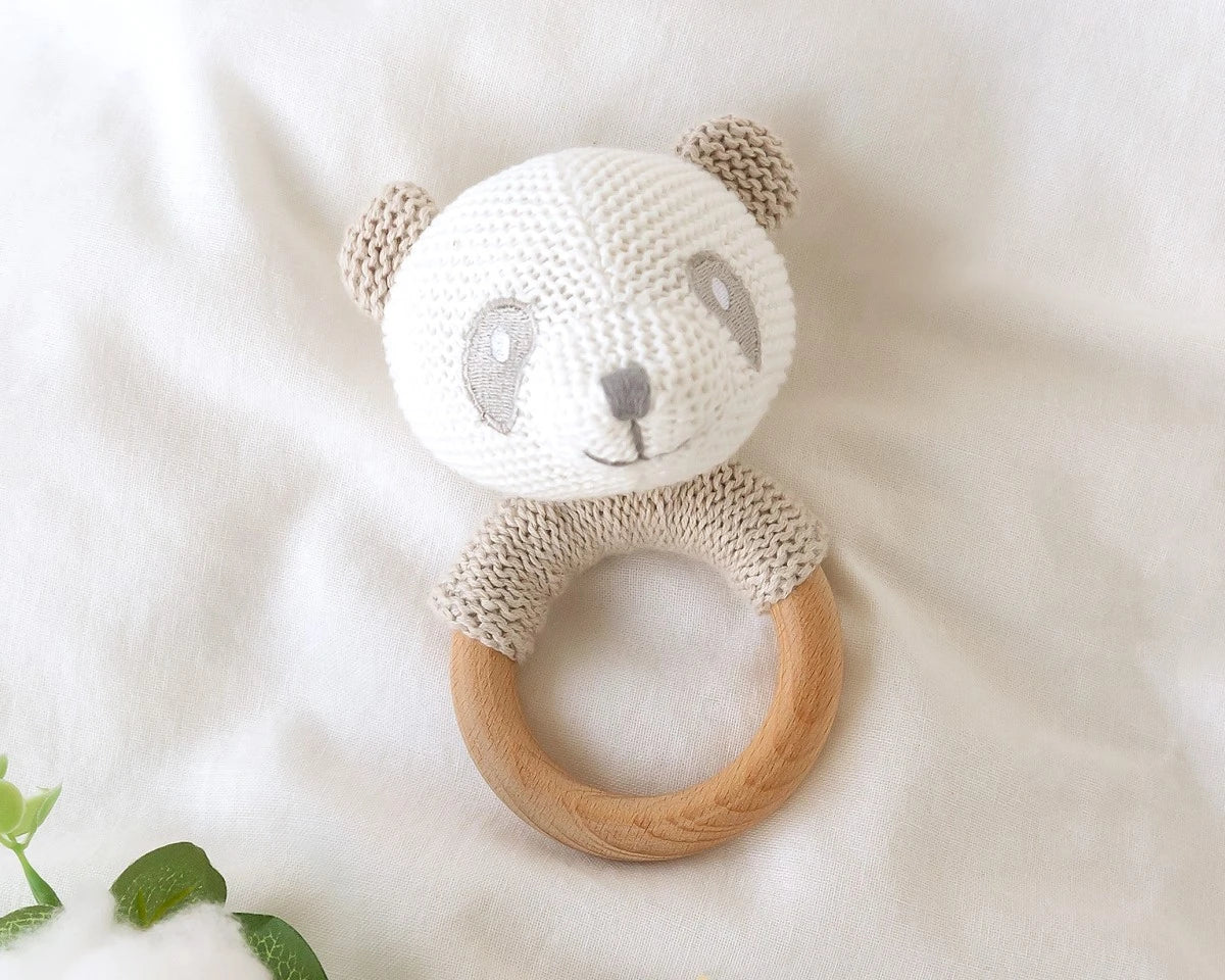 Kiokids massaggiagengive panda legno e cotone - Farmasanitaria DuDù