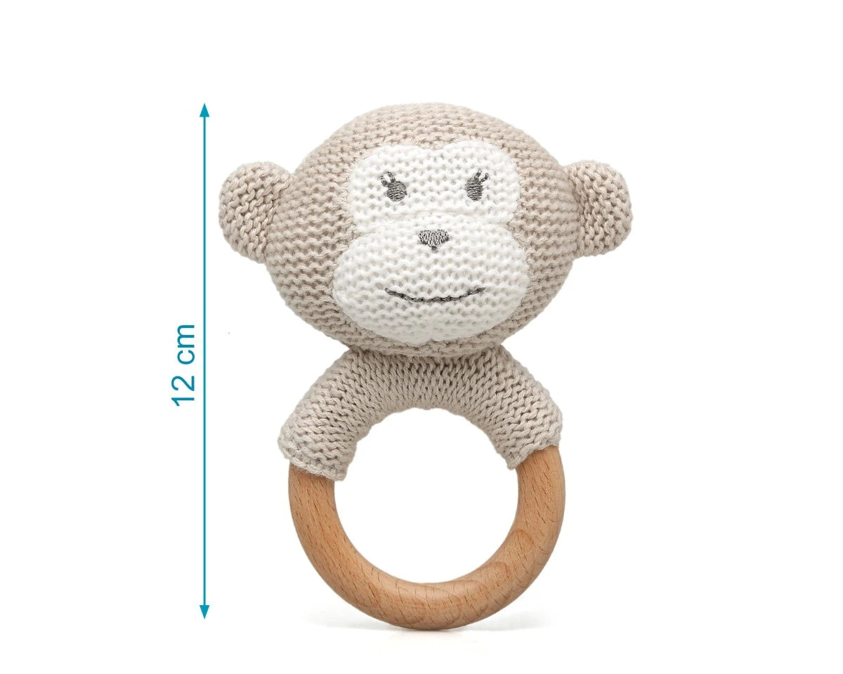 Kiokids massaggiagengive scimmia legno e cotone - Farmasanitaria DuDù