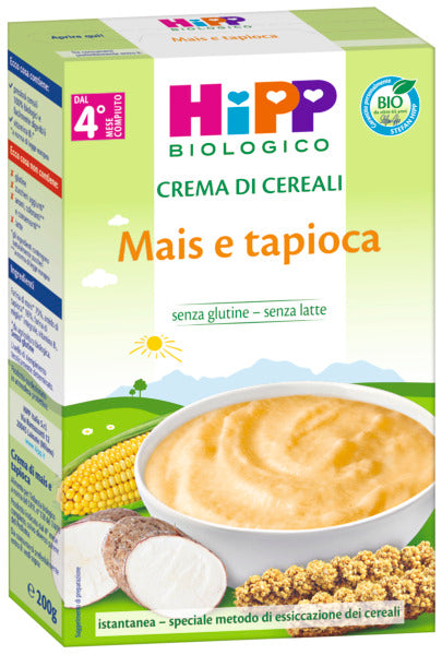 Hipp Crema di cereali Mais e Tapioca 200gr - Farmasanitaria DuDù