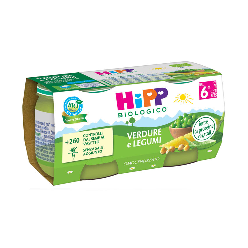 Hipp omogeneizzato verdure e legumi 2x80gr - Farmasanitaria DuDù