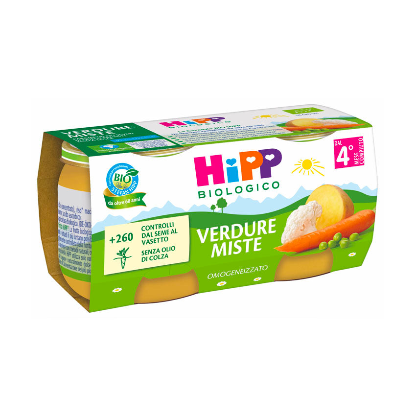 Hipp omogeneizzato verdure miste 2x80gr - Farmasanitaria DuDù