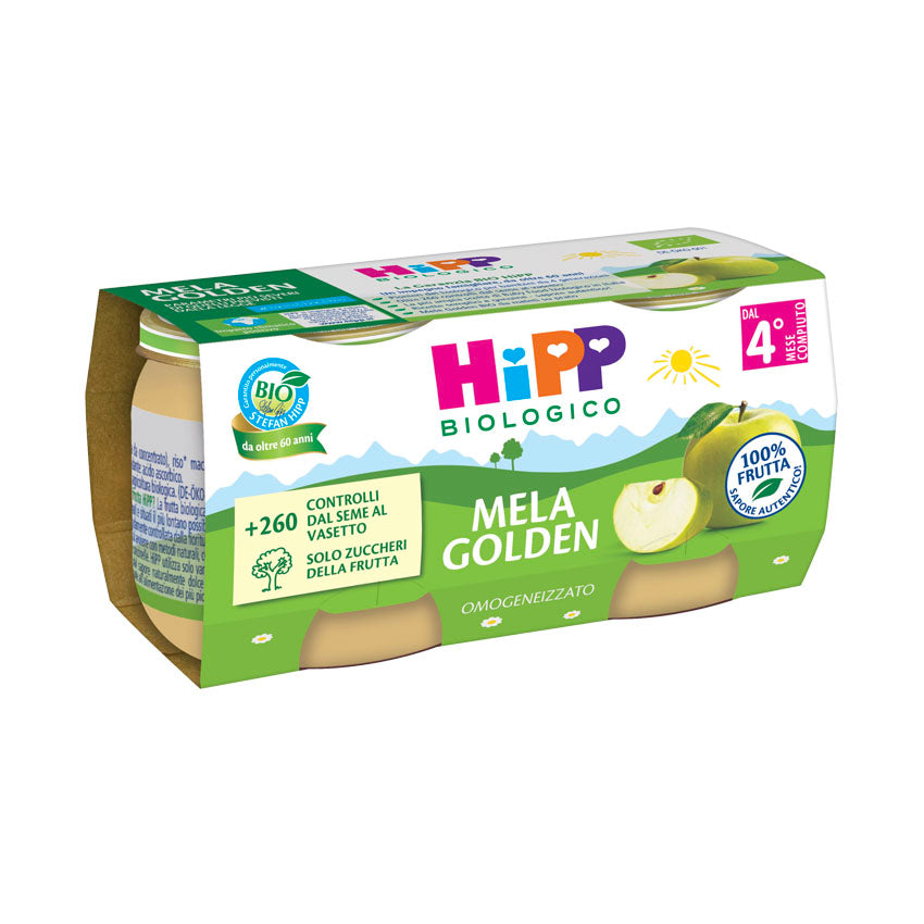 Hipp omogeneizzato mela golden 2x80gr - Farmasanitaria DuDù