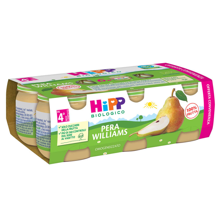 Hipp omogeneizzato pera williams 6x80gr - Farmasanitaria DuDù