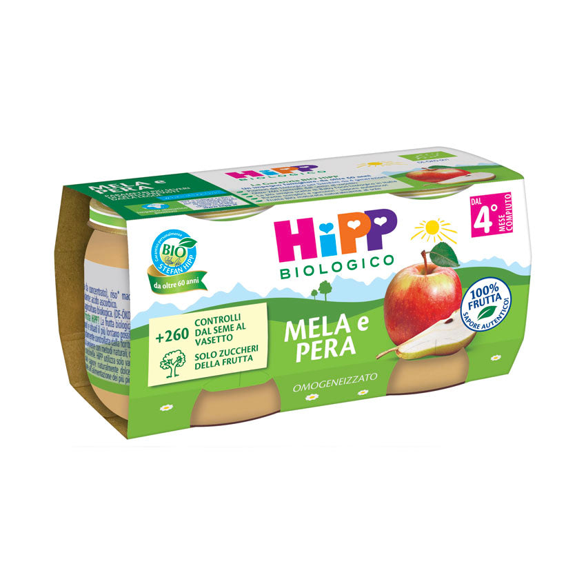 Hipp omogeneizzato mela e pera 2x80gr - Farmasanitaria DuDù