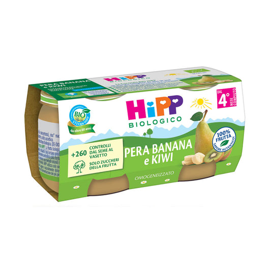 Hipp omogeneizzato pera/banana/kiwi 2x80gr