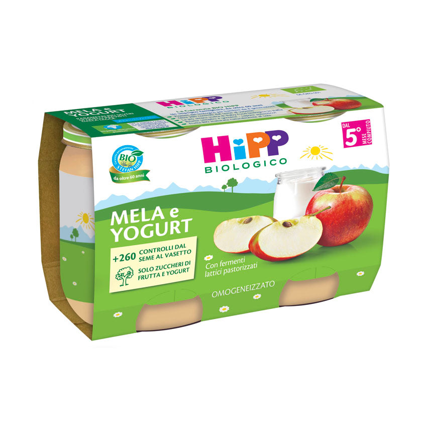Hipp Merenda Mela e Yogurt 2x125gr - Farmasanitaria DuDù