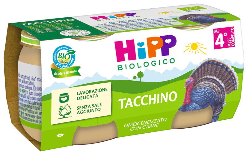 Hipp omogeneizzato tacchino 2x80gr - Farmasanitaria DuDù