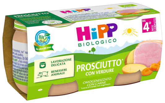 Hipp omogeneizzato prosciutto con verdure 2x80gr