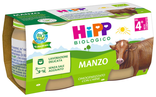 Hipp omogeneizzato manzo 2x80gr