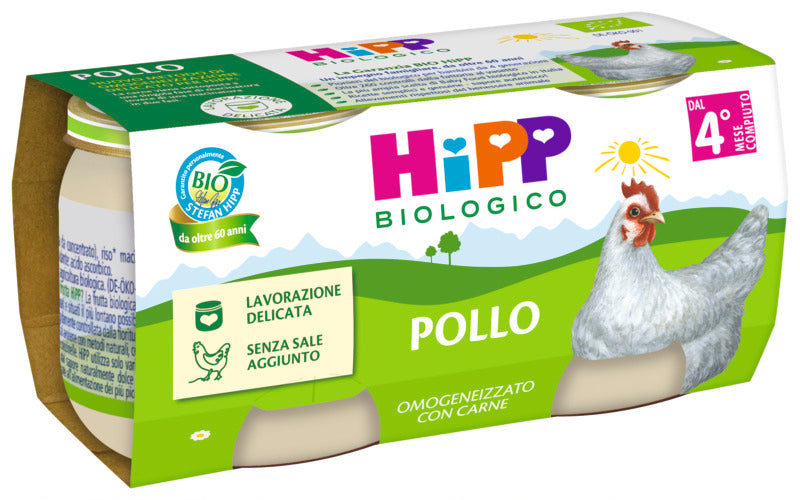 Hipp omogeneizzato pollo 2x80gr - Farmasanitaria DuDù