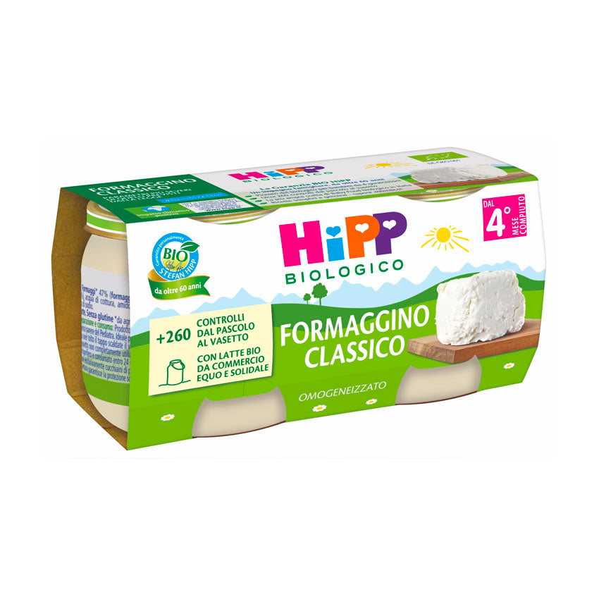 Hipp omogeneizzato formaggino classico 2x80gr - Farmasanitaria DuDù