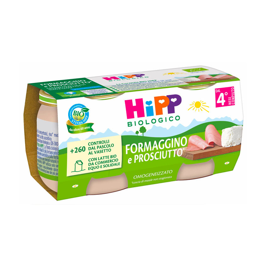 Hipp omogeneizzato formaggino e prosciutto 2x80gr - Farmasanitaria DuDù