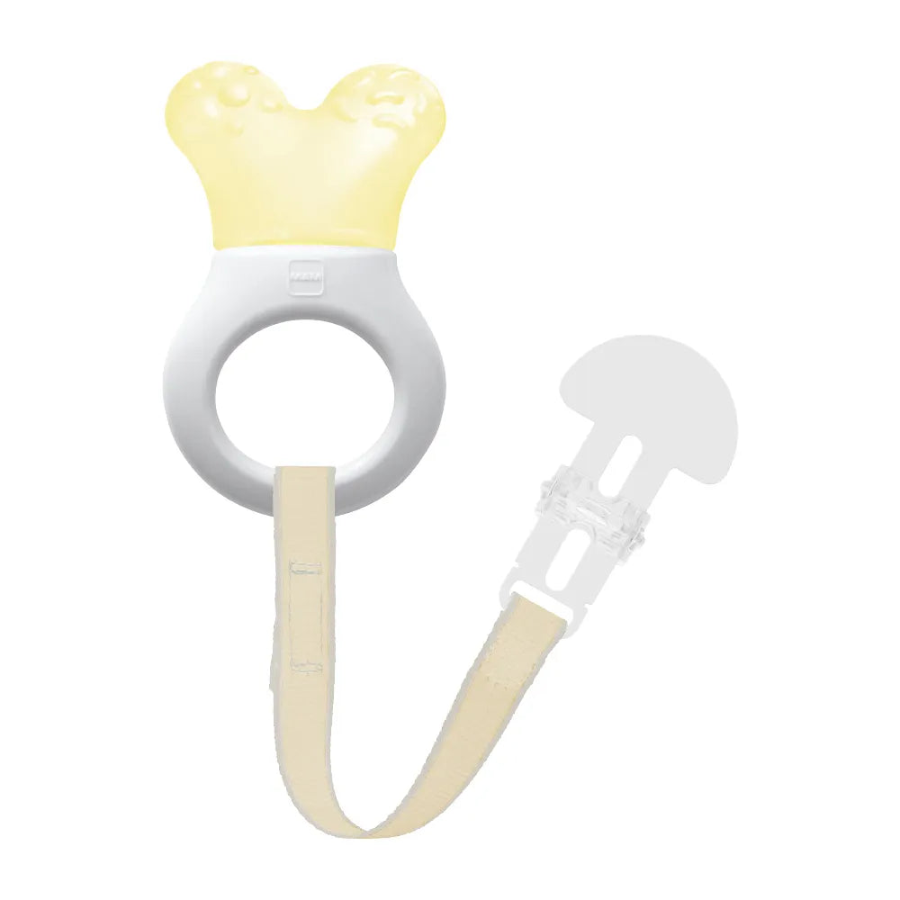 Mam Teether: Mini Cooler & Clip - Dentaruolo giallo - Farmasanitaria DuDù