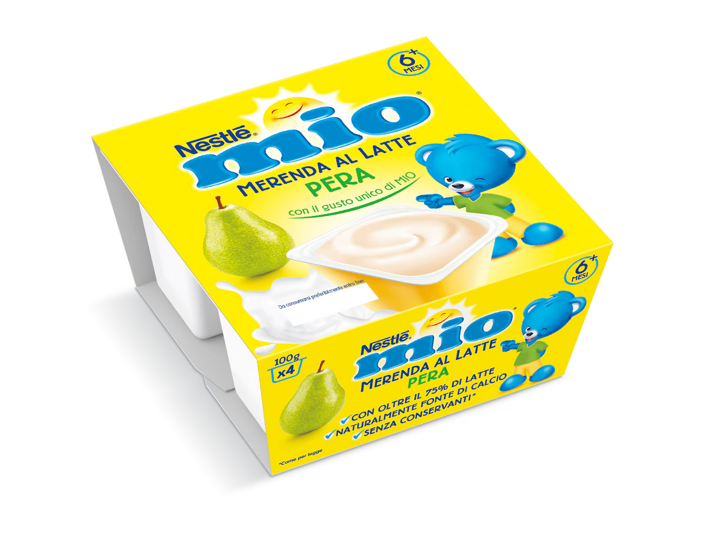 Nestlé Mio Merenda al latte Pera 4x100gr