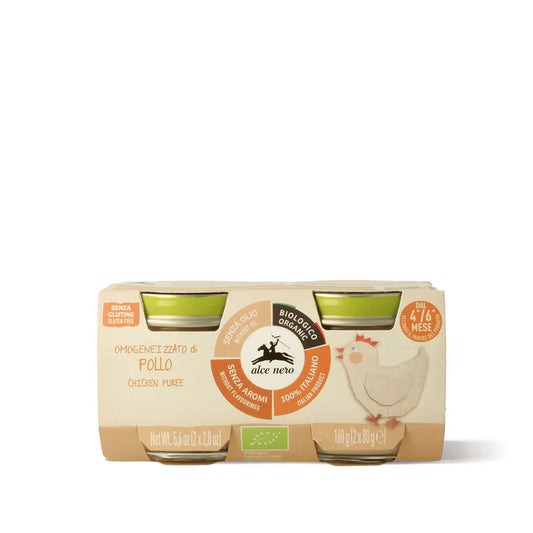 Alce Nero Omogeneizzato di pollo biologico 2x80gr