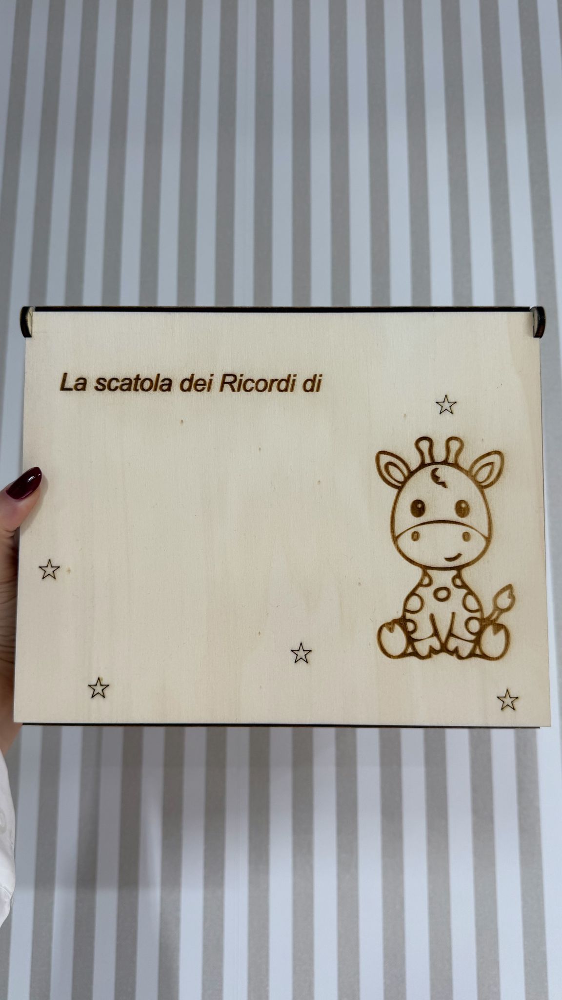 Scatola Dei Ricordi in legno personalizzata