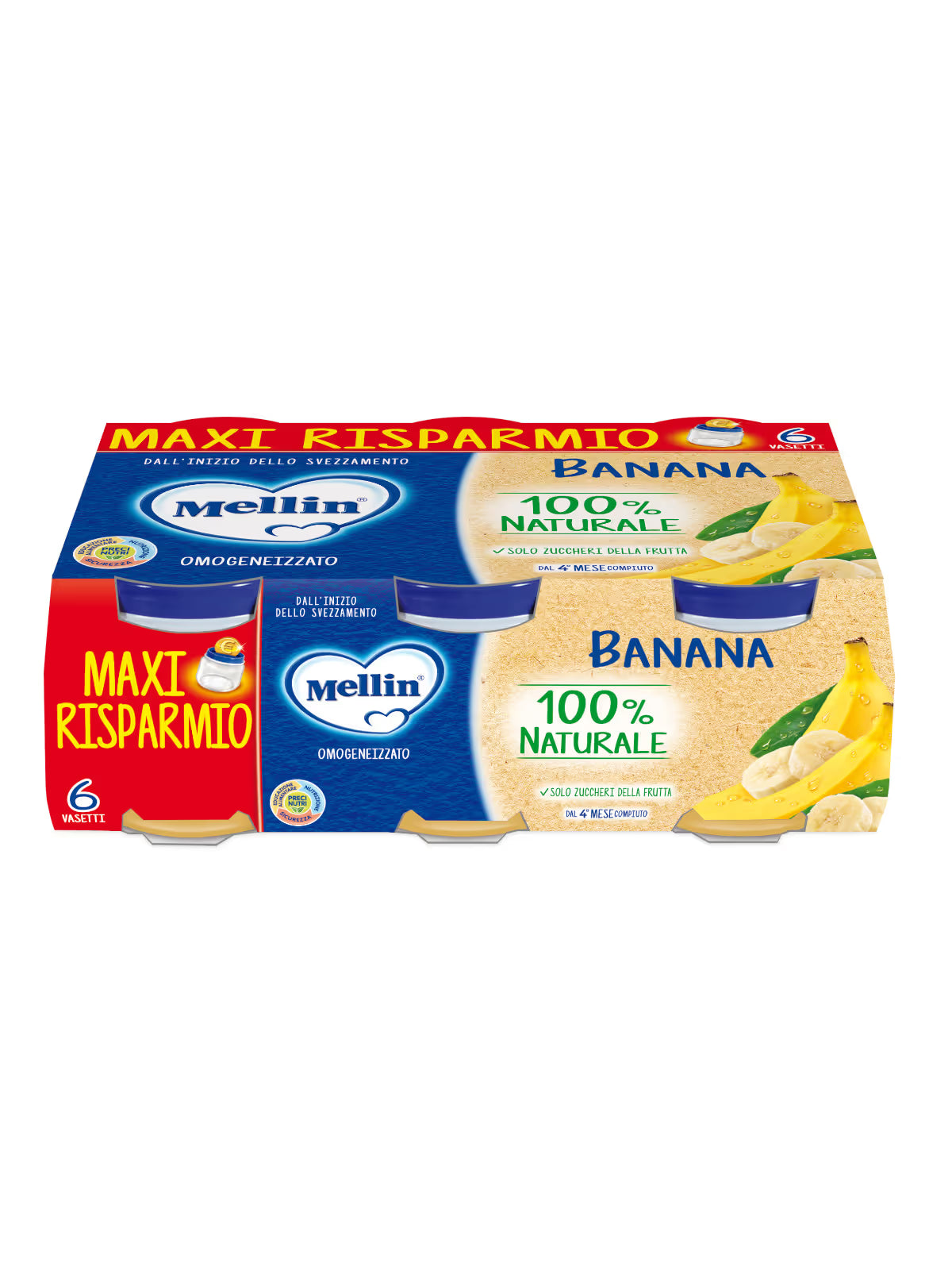 Mellin omogeneizzato banana 6x80gr - Farmasanitaria DuDù