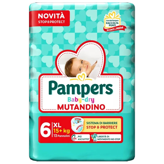 Pampers Baby-Dry Mutandino Taglia 6