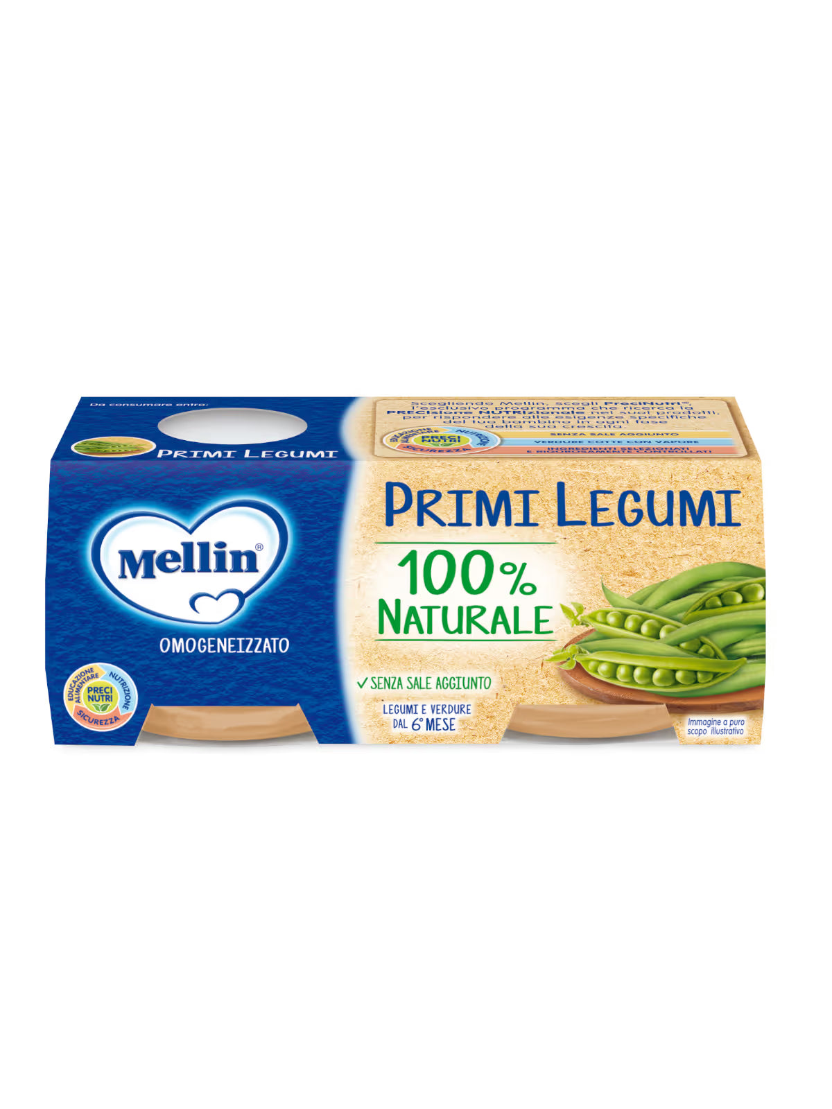 Mellin omogeneizzati primi legumi 2x80gr - Farmasanitaria DuDù