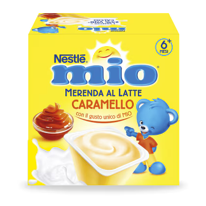 Nestlé Mio Merenda al latte Caramello 4x100gr - Farmasanitaria DuDù