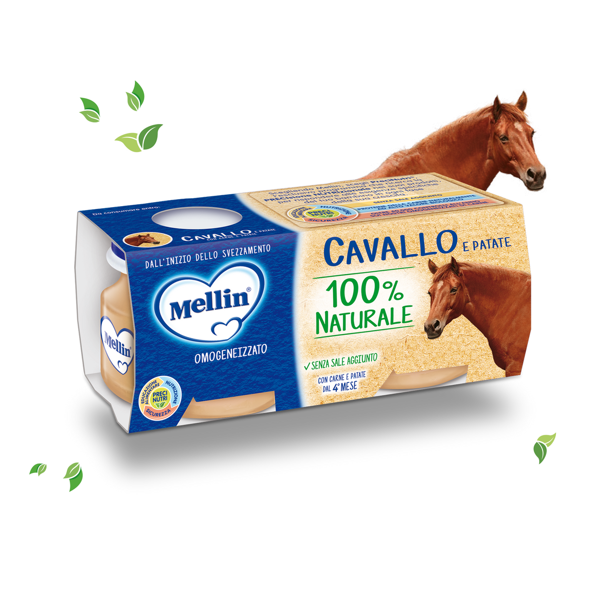 Mellin omogeneizzati cavallo 2x80gr - Farmasanitaria DuDù