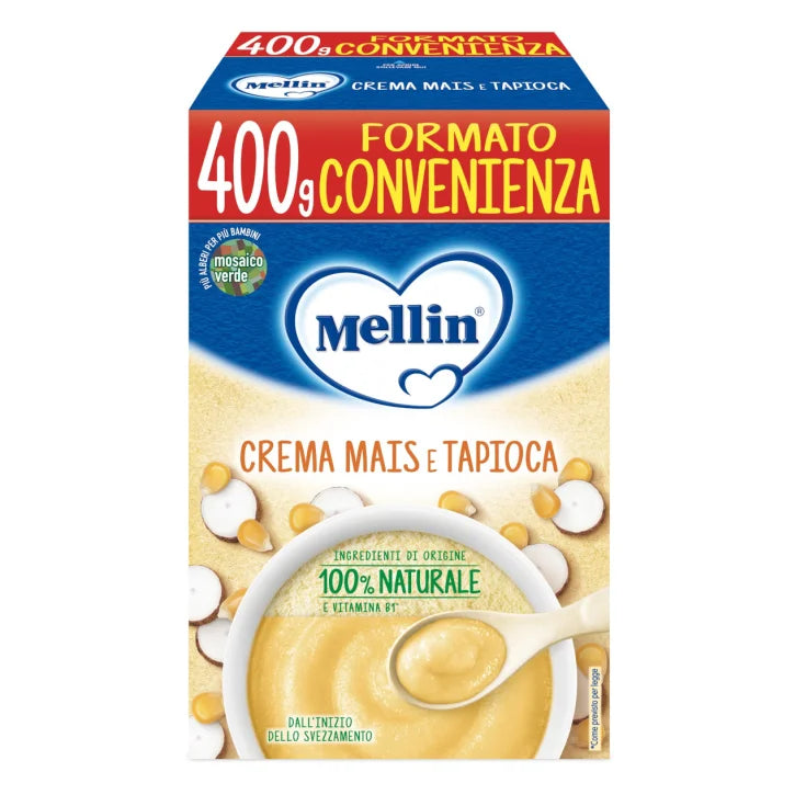 Mellin Crema di cereali Mais e Tapioca 400gr - Farmasanitaria DuDù