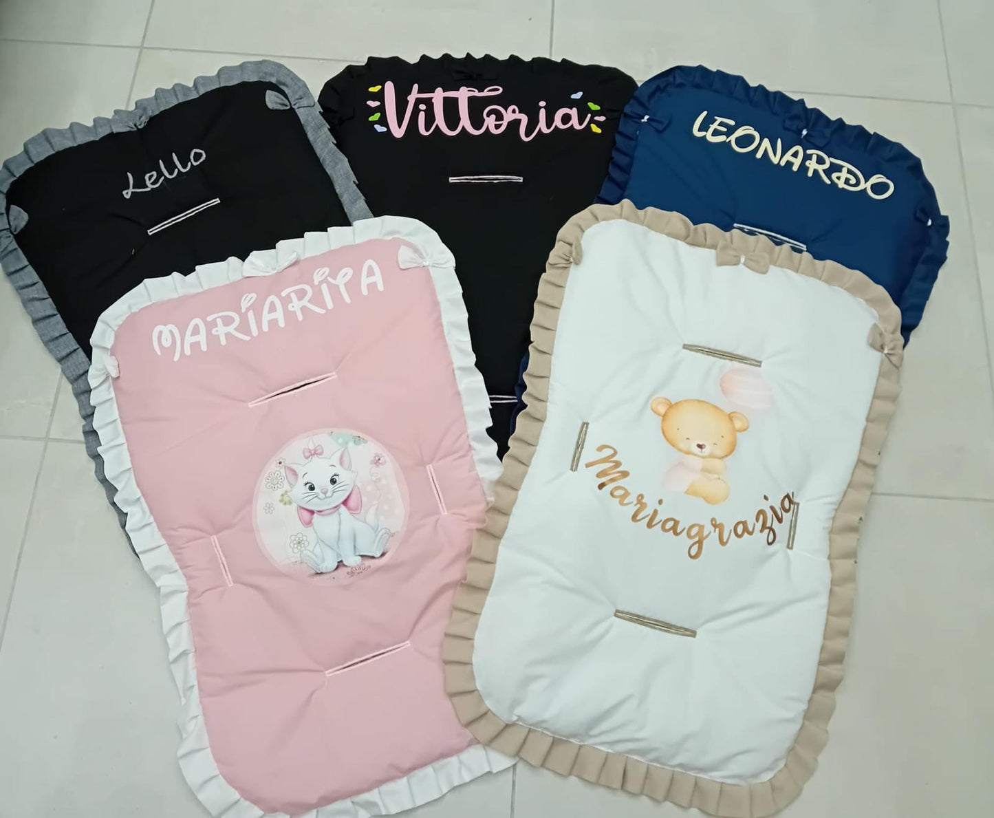 Copripasseggino con stampa personaggio e nome