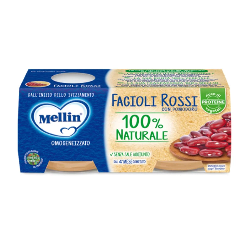 Mellin omogeneizzato fagioli rossi 2x80gr - Farmasanitaria DuDù