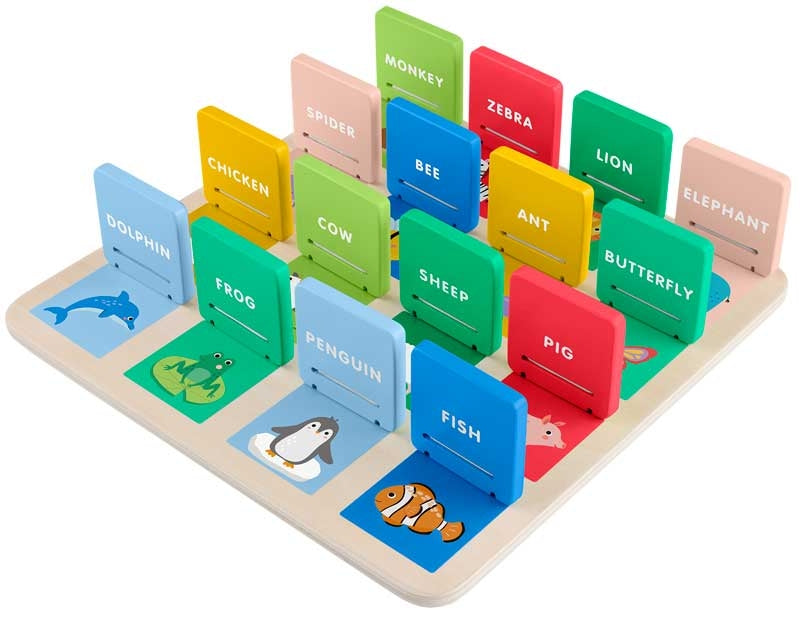 Fisher-Price Tavoletta di Sollevamento e Rivela in lingua inglese in legno - Farmasanitaria DuDù