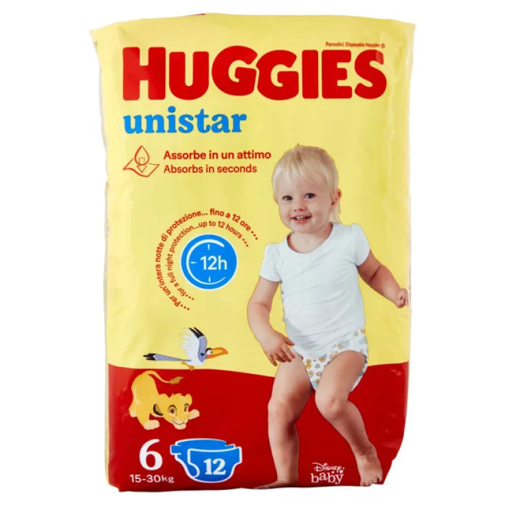 Huggies Pannolini Unistar Taglia 6  15-30kg  12pz
