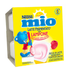 Nestlé Mio Merenda Latte Fermentato Lampone 4x100gr - Farmasanitaria DuDù