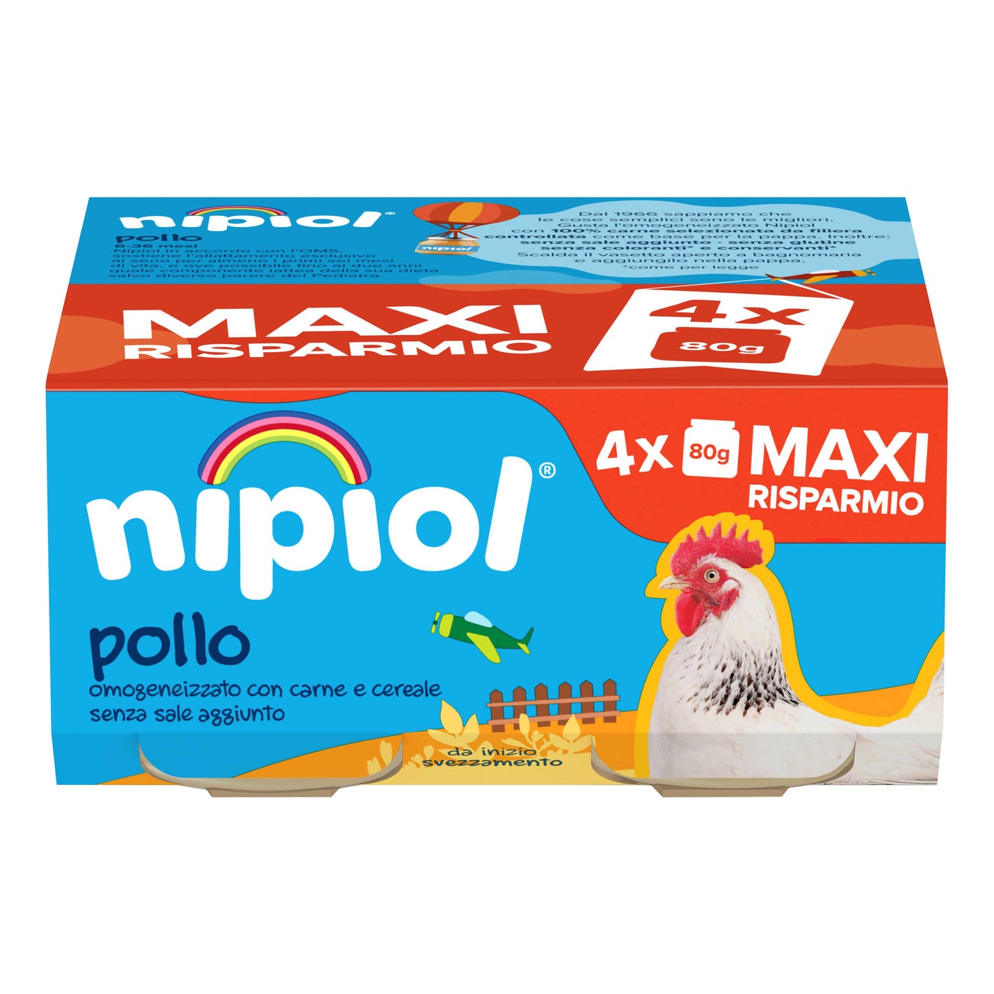 Nipiol omogeneizzato pollo 4x80gr