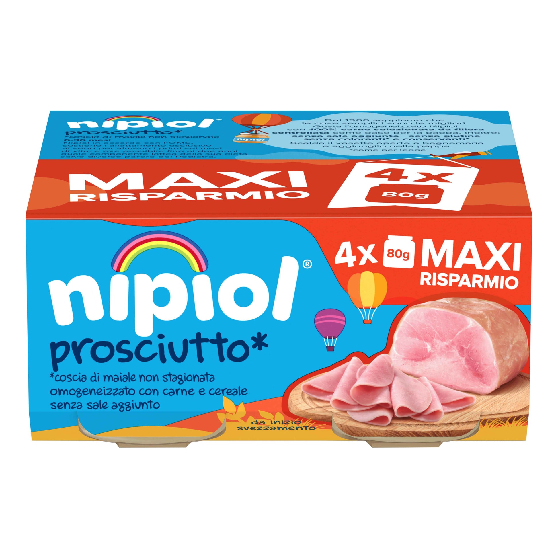 Nipiol omogeneizzato prosciutto 4x80gr