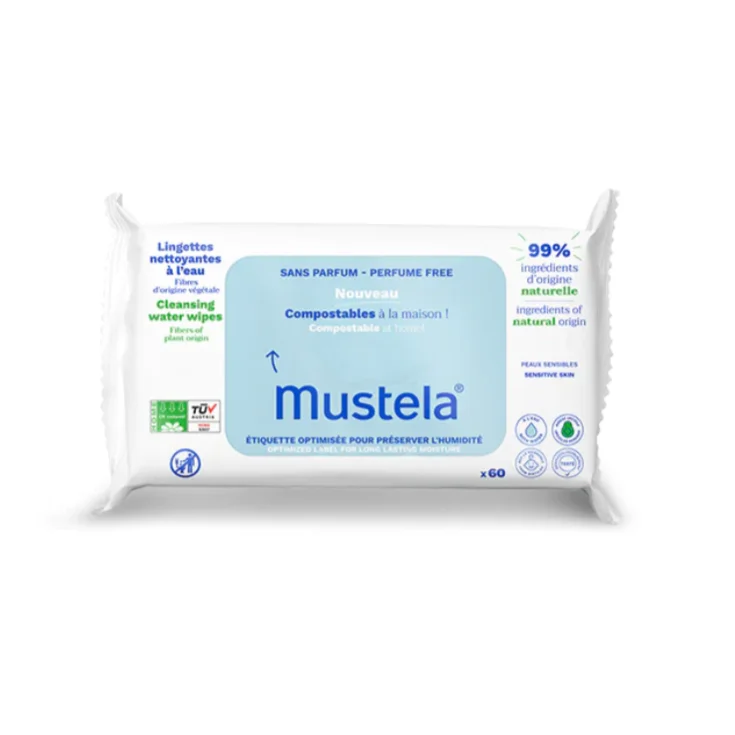Mustela Salviette compostabili profumate 60pz - Farmasanitaria DuDù