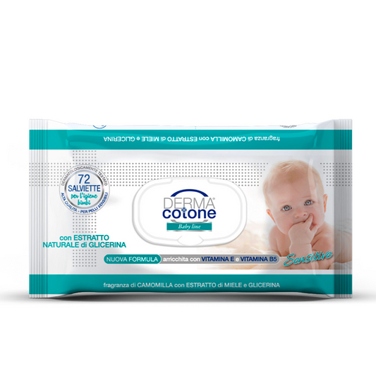 Dermacotone Salviettine 72pz Camomilla, Miele e Glicerina