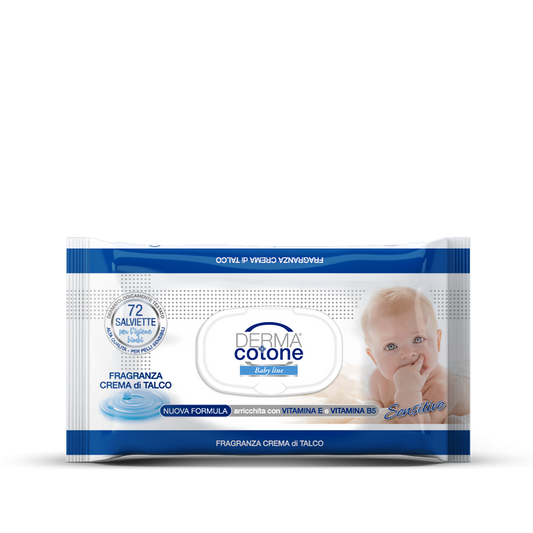 Dermacotone Salviettine 72pz Crema di Talco