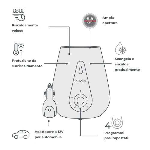 Scaldabiberon Nuvita casa/auto
