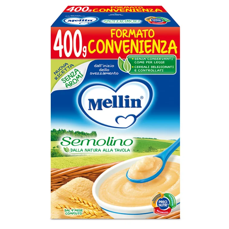 Mellin Crema di cereali Semolino 400gr - Farmasanitaria DuDù